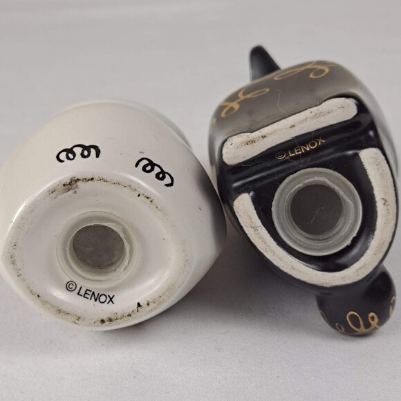 Lenox x Kate Spade White Cat & Black Dog Salt & Pepper Shakers Porcelain EUC - Picture 13 of 13